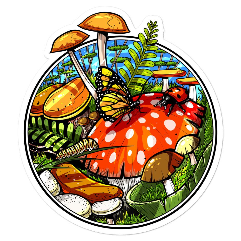 Amanita Muscaria Sticker, Mushrooms Sticker,Nature Sticker, Shrooms Sticker, Hippie Sticker, Forest Sticker, Fungi Stickers, Fungus Decals - Psychonautica Store