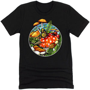 Forest Shirt, Magic Mushrooms Shirt, Shrooms Shirt, Mushrooms Tee, Hippie Shirt, Hippie Clothing, Psilocybin Mushrooms - Psychonautica Store
