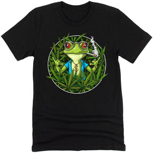 Frog Smoking Weed Shirt, Frog Stoner Shirt, Frog Hippie Shirt, Funny Frog Smoking Tee, Stoner Shirt - Psychonautica Store