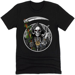 Grim Reaper Weed Shirt, Psychedelic Stoner Shirt, Mens Weed Shirt, Cannabis Tee, Marijuana Clothes, Stoner Clothing - Psychonautica Store
