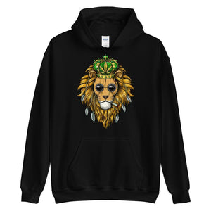 Lion Weed Hoodie, Stoner Hoodie, Hippie Sweatshirt, Stoner Clothes, Weed Clothing, Stoner Sweatshirt - Psychonautica Store