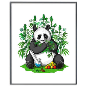 Panda Poster, Stoner Art Print, Hippie Art Print, Cannabis Poster, Marijuana Art Print - Psychonautica Store