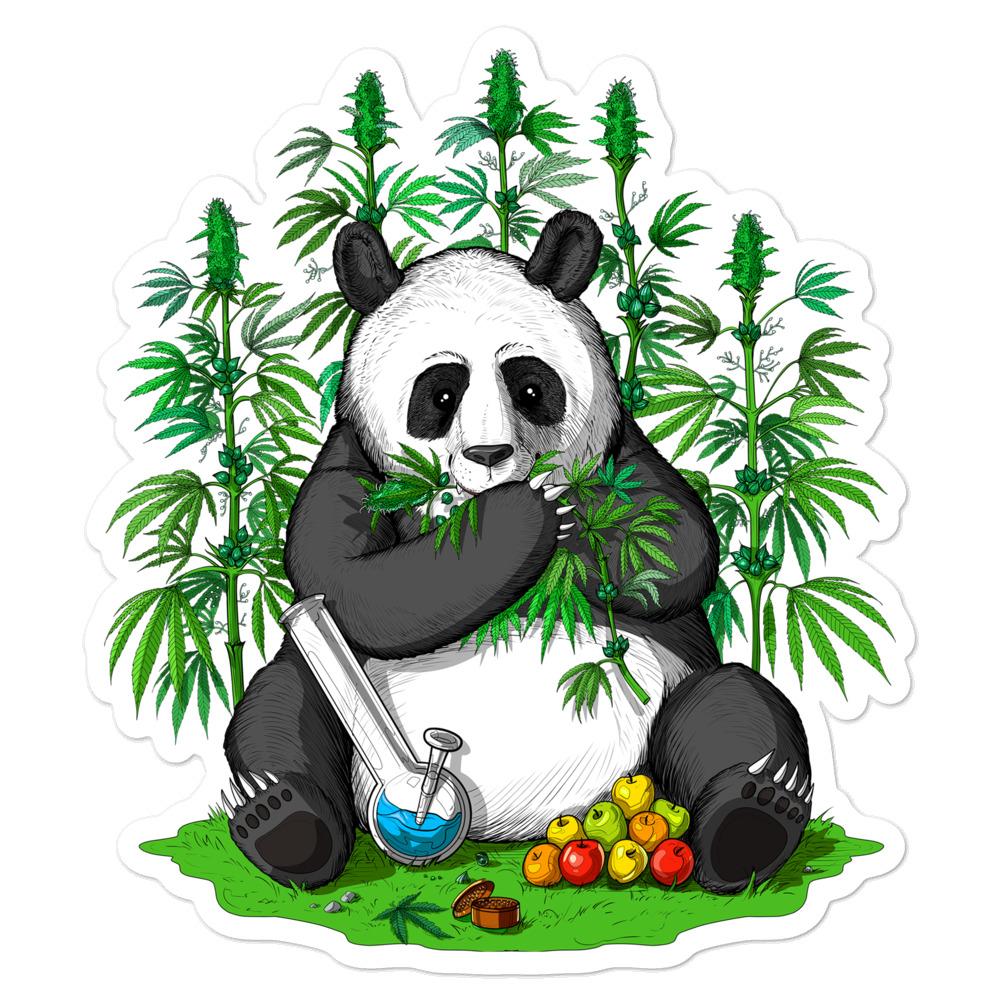 Panda Stickers, Stoner Stickers, Weed Sticker, Cannabis Sticker, Marijuana Sticker, Stoner Decal - Psychonautica Store