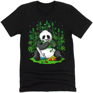 Panda Smoking Weed, Panda Hippie Tee, Panda Bear Shirt, Weed Shirt, Hippie Shirt, Panda Clothes, Cannabis Tee, Stoner Clothing - Psychonautica Store