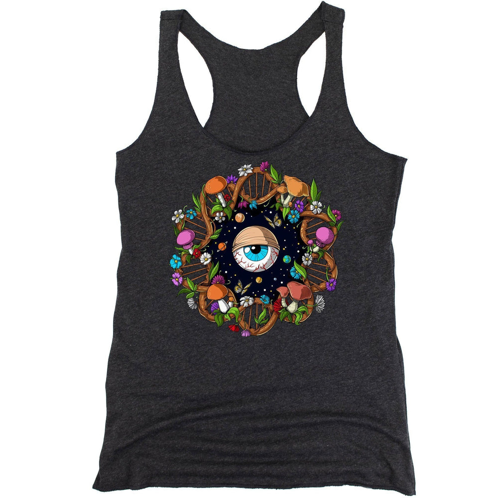 DNA Tank Top, Mushrooms Womens Tank, Psychedelic Womens Tank, Hippie Clothing, Hippie Outfit - Psychonautica Store