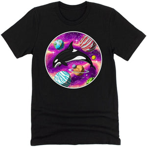 Psychedelic Orca Shirt, Trippy Orca Shirt, Space Orca Whale Shirt, Psychedelic Trippy Shirt, Psychedelic Clothing - Psychonautica Store