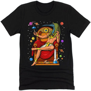 Psychedelic Thoth Shirt, Egyptian God Thoth Shirt, Trippy Egyptian God Shirt, Thoth Smoking Weed Shirt, Thoth Stoner Shirt - Psychonautica Store