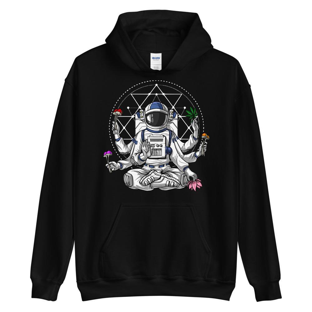 Psychonaut Hoodie, Psychedelic Astronaut Hoodie, Astronaut Sweatshirt, Hippie Hoodie, Astronaut Weed Hoodie, Stoner Hoodie, Psychedelic Clothes - Psychonautica Store