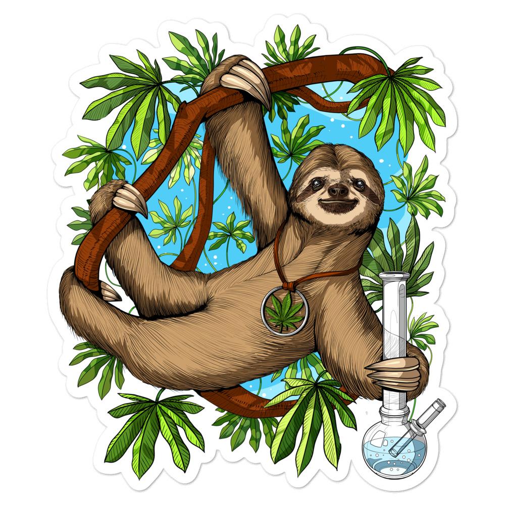 Stoner Sticker, Sloth Weed Sticker, Hippie Sticker, Sloth Decals, Weed Sticker, Stoner Decal, Weed Gifts - Psychonautica Store