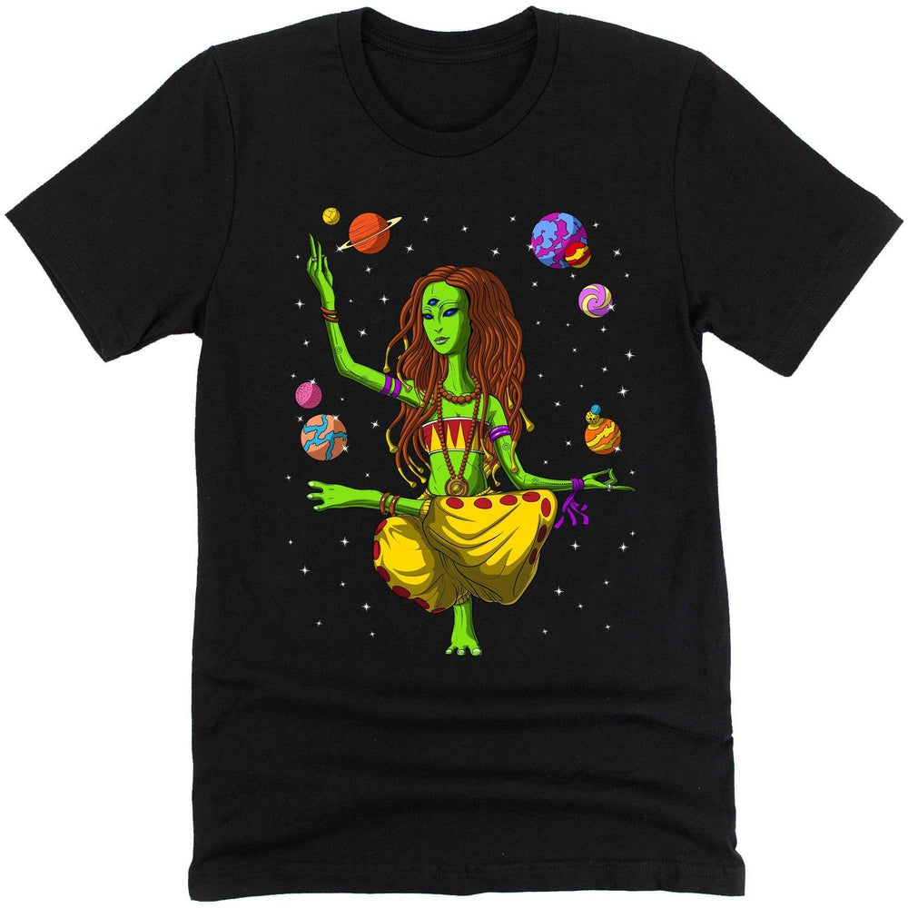 Alien Hippie Shirt, Alien Yoga Shirt, Psychedelic Alien Shirt, Alien Meditation Shirt, Hippie Clothing, Hippie Clothes - Psychonautica Store