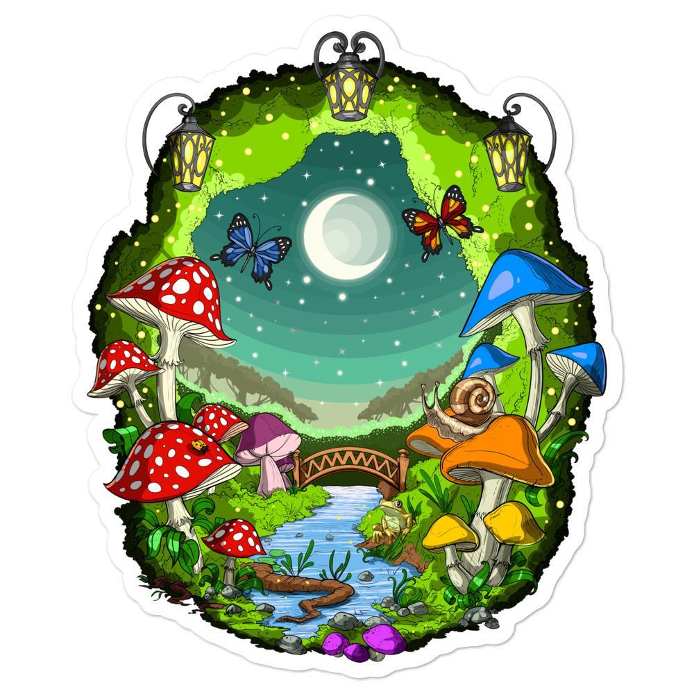 Mushrooms Stickers, Magic Mushrooms Sticker, Psychedelic Sticker, Hippie Sticker, Fungi Sticker, Trippy Mushrooms Sticker, Psychedelic Forest Sticker, Shrooms Stickers - Psychonautica Store